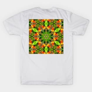 Canna flower pattern resembling the beak of a bird T-Shirt